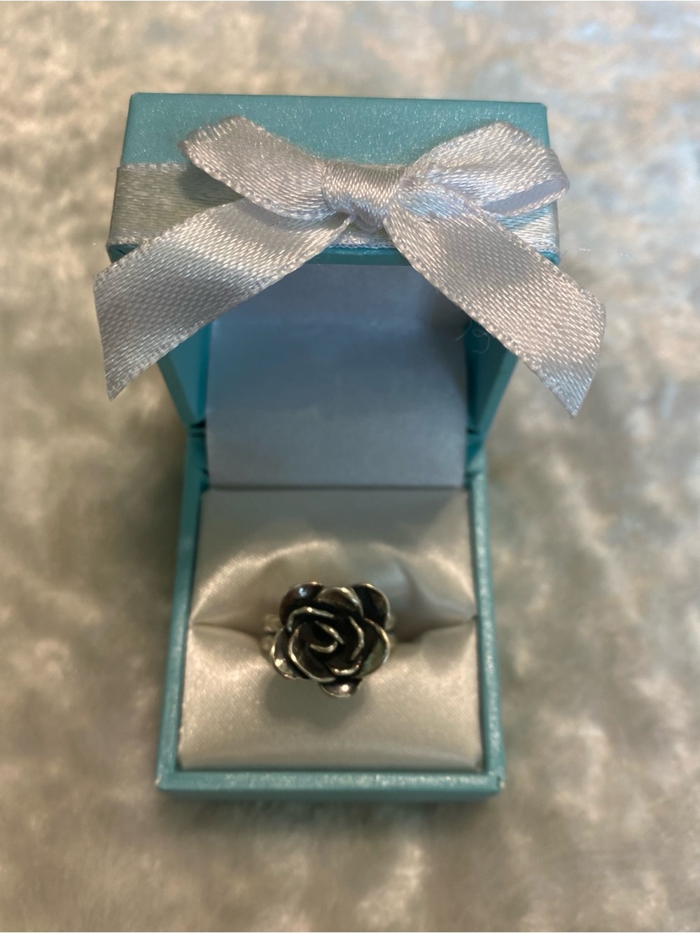 🍀Silpada Sterling Silver Rose Ring - Silver Floral Statement
